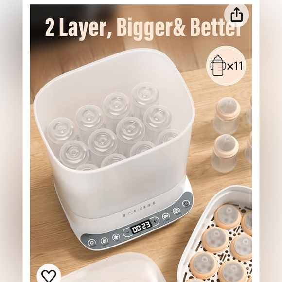 Baby Bottle Sterilizer, 6-in-1 HAUTURE Bottle Sterilizer and Dryer - Picture 7 of 7